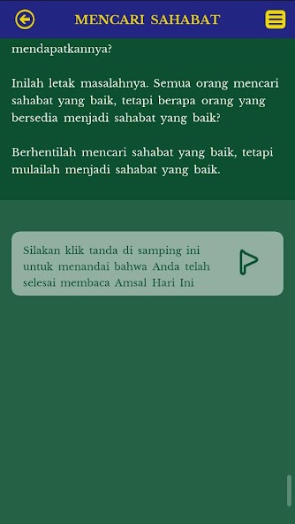 Amsal Hari Ini