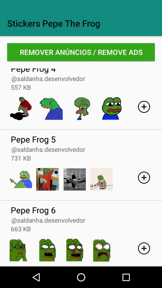 Figurinhas Pepe the Frog -  St