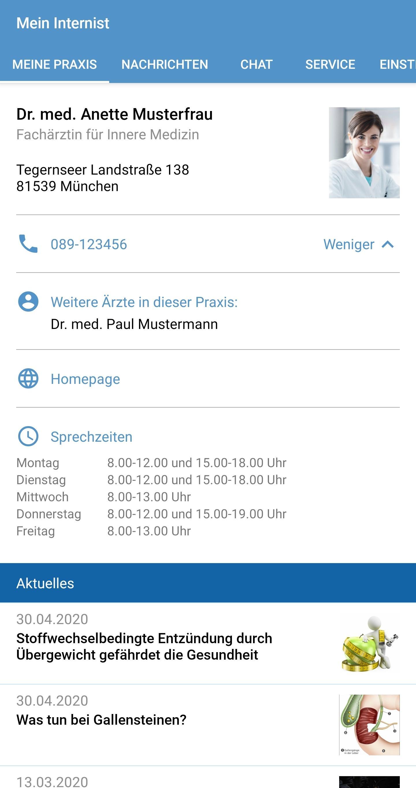PraxisApp - Mein Internist