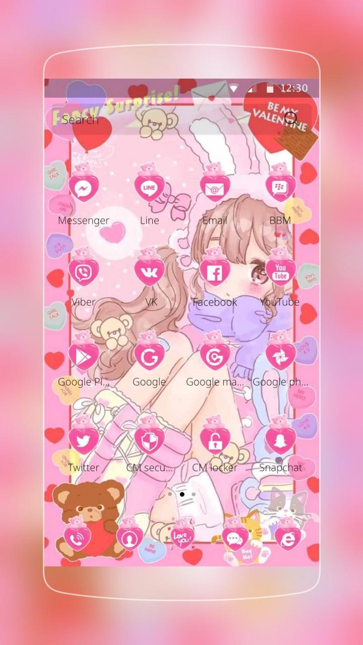 Pink Cute Girl Love