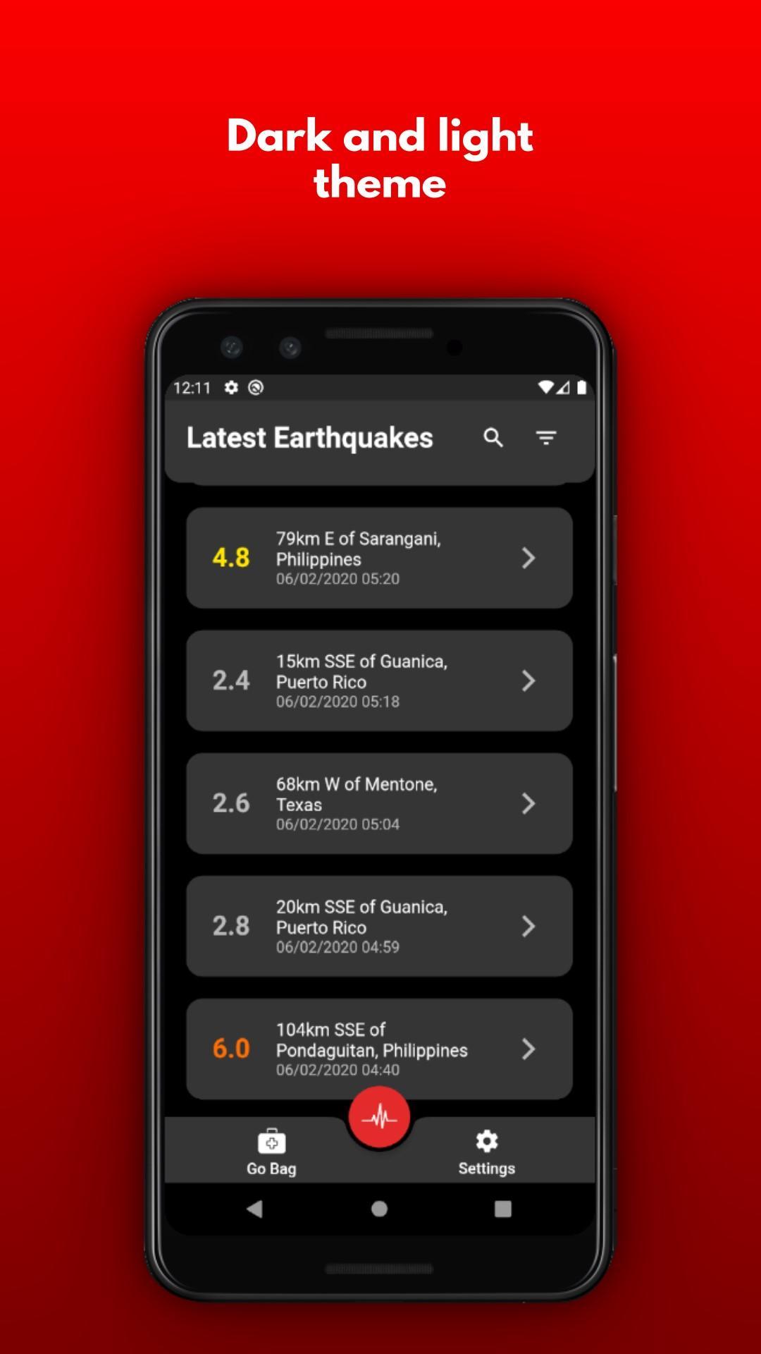 Earthquake & Go-Bag