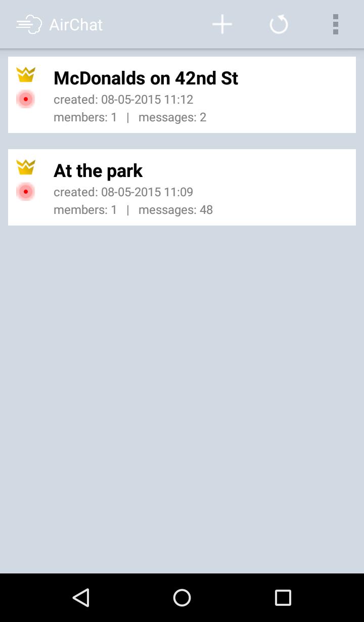 Air Chat GPS messenger