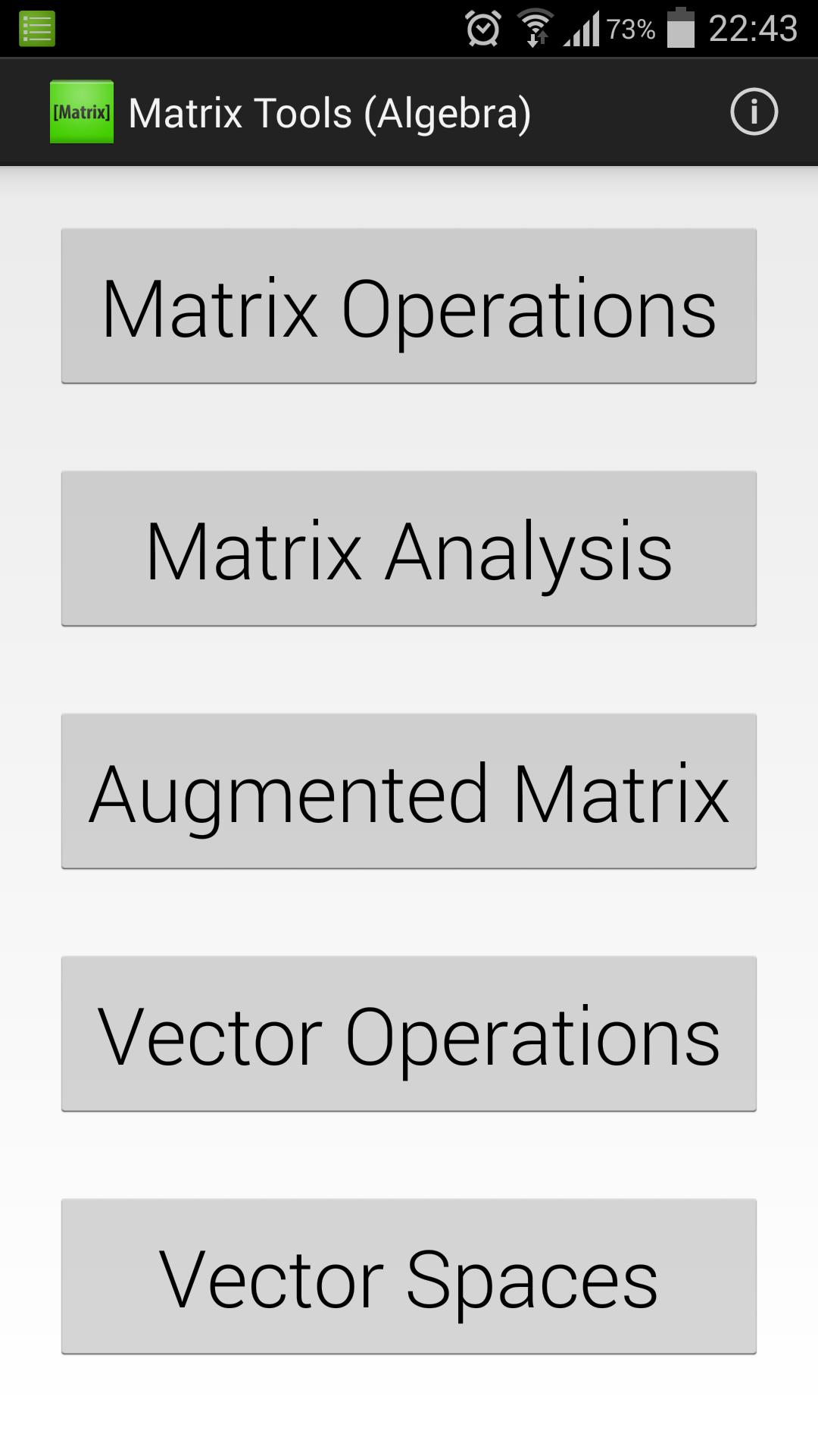 Matrix Tools (Linear Algebra)