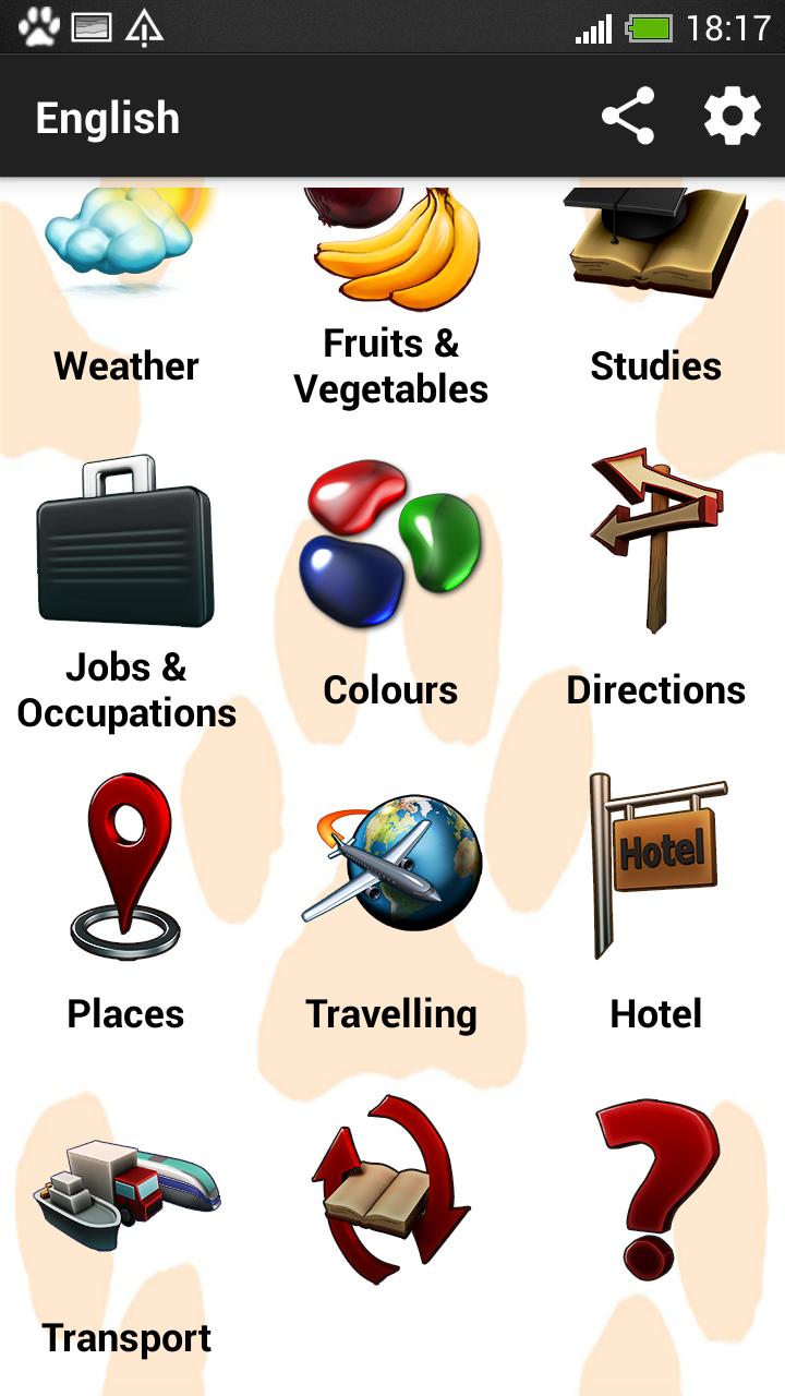 Learn English phrasebook