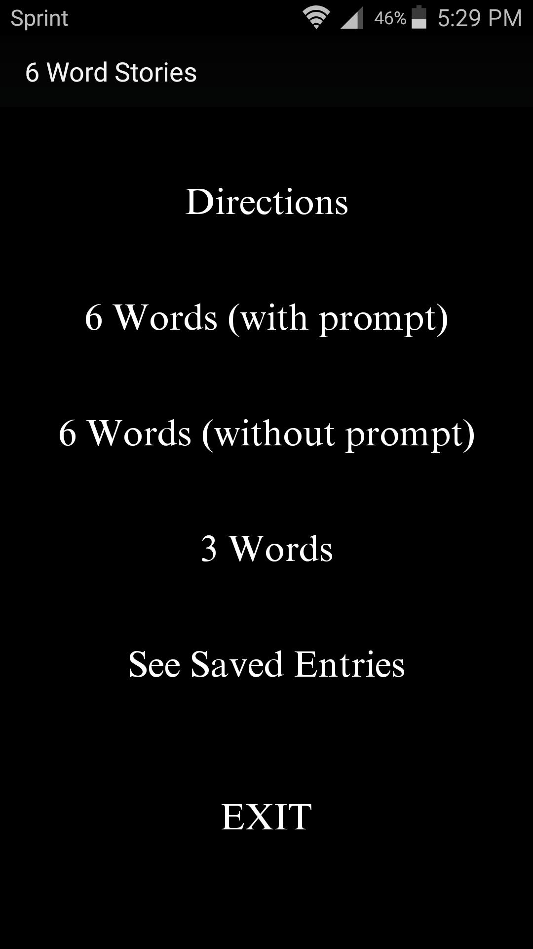 6 Word Stories