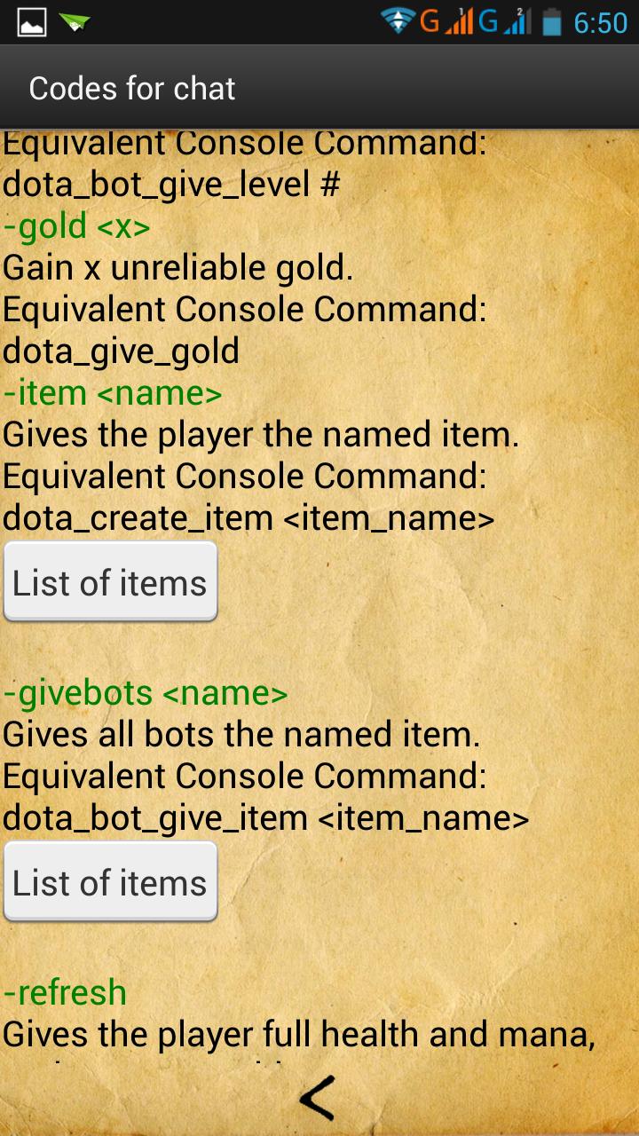 Codes for game "Dota 2"