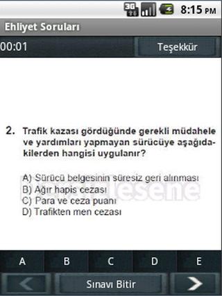 Ehliyet Sinav Testi