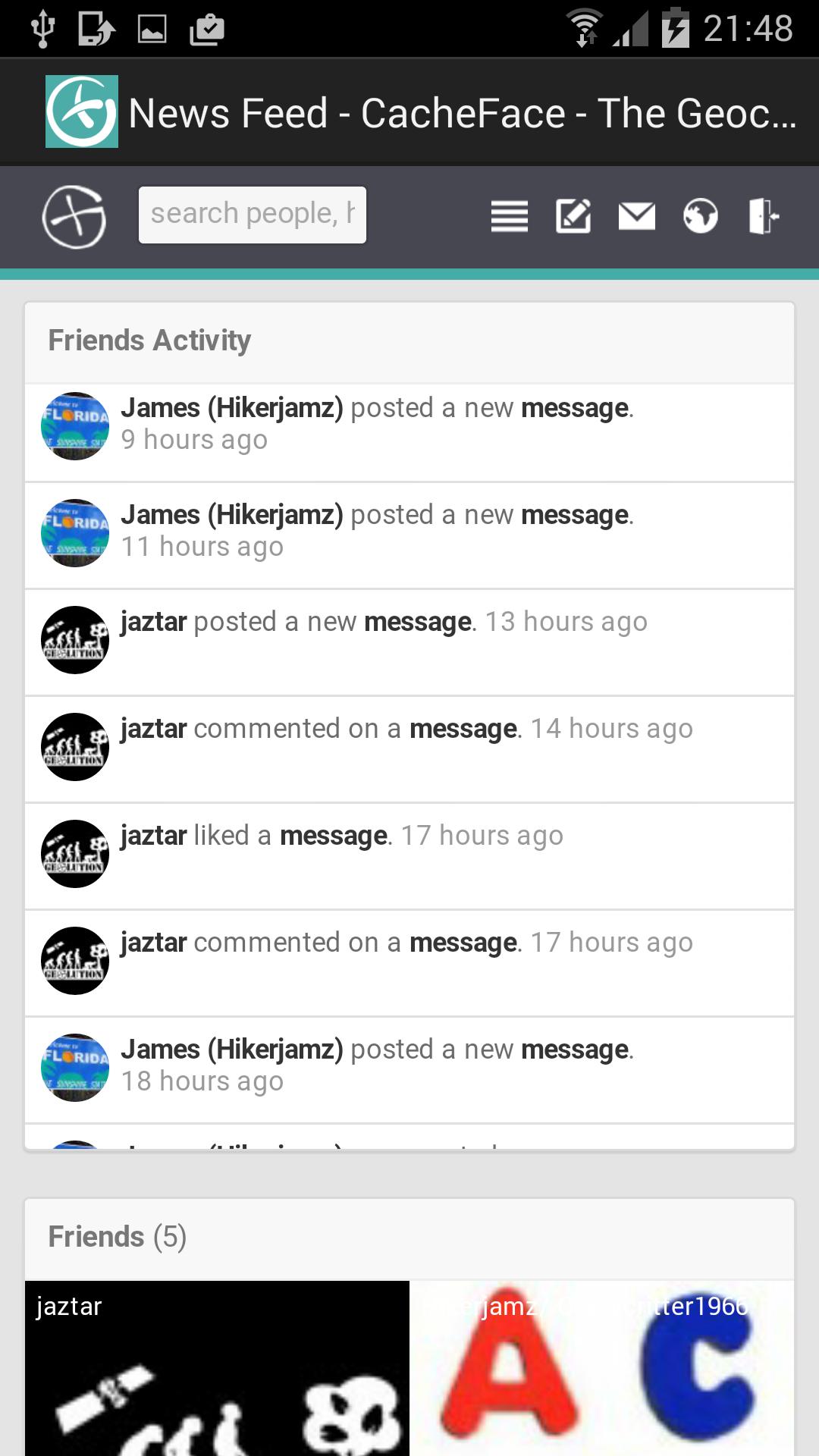 CacheFace Geocaching