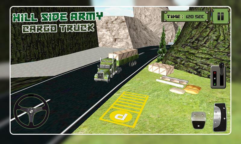 Hill-Side Army Cargo Truck 3D