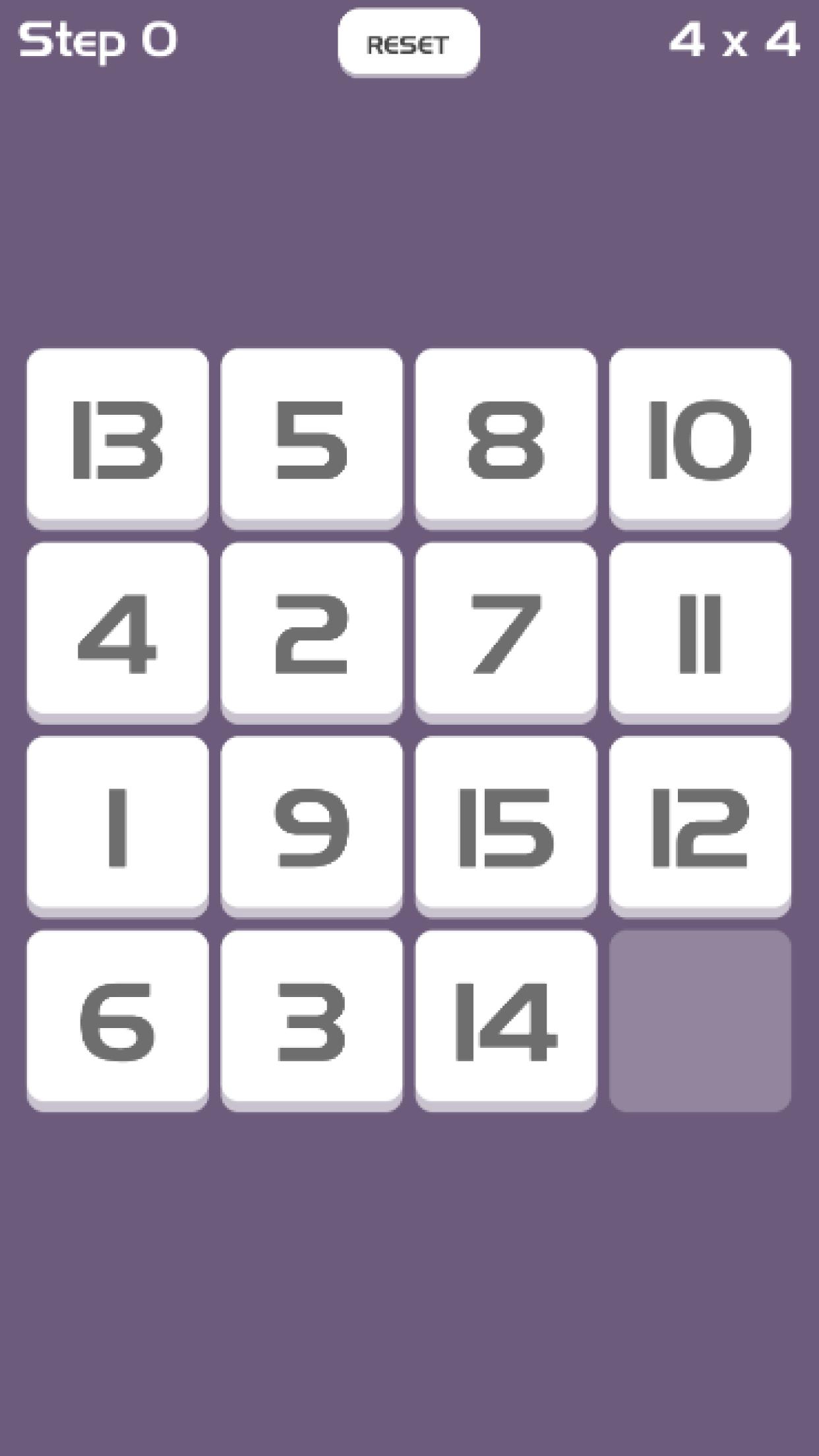 Number Sliding Puzzle