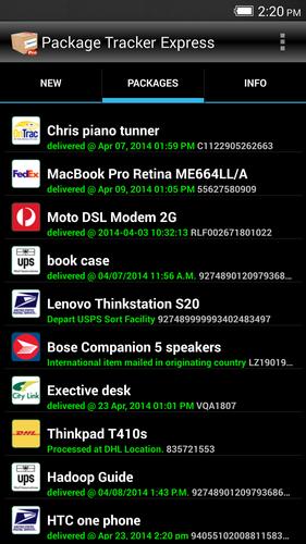 Package Tracker Express