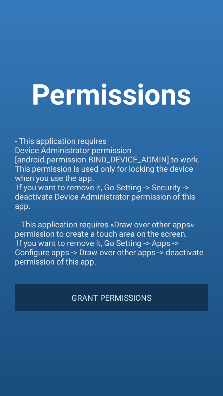 Swipe-Lock (touch screen off)