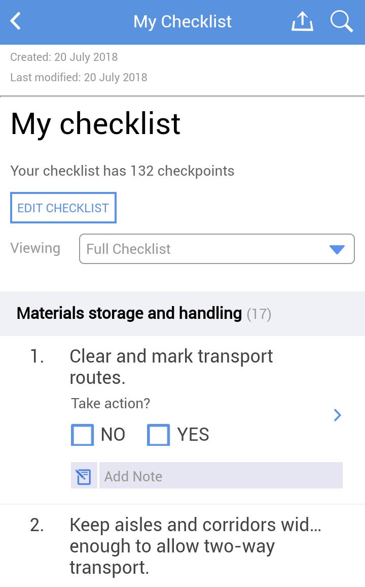 ILO Ergonomic Checkpoints
