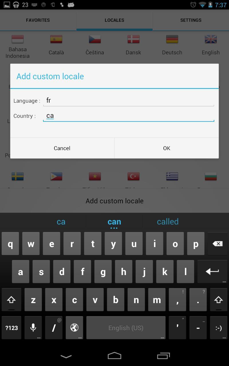 Quick Locale Switcher