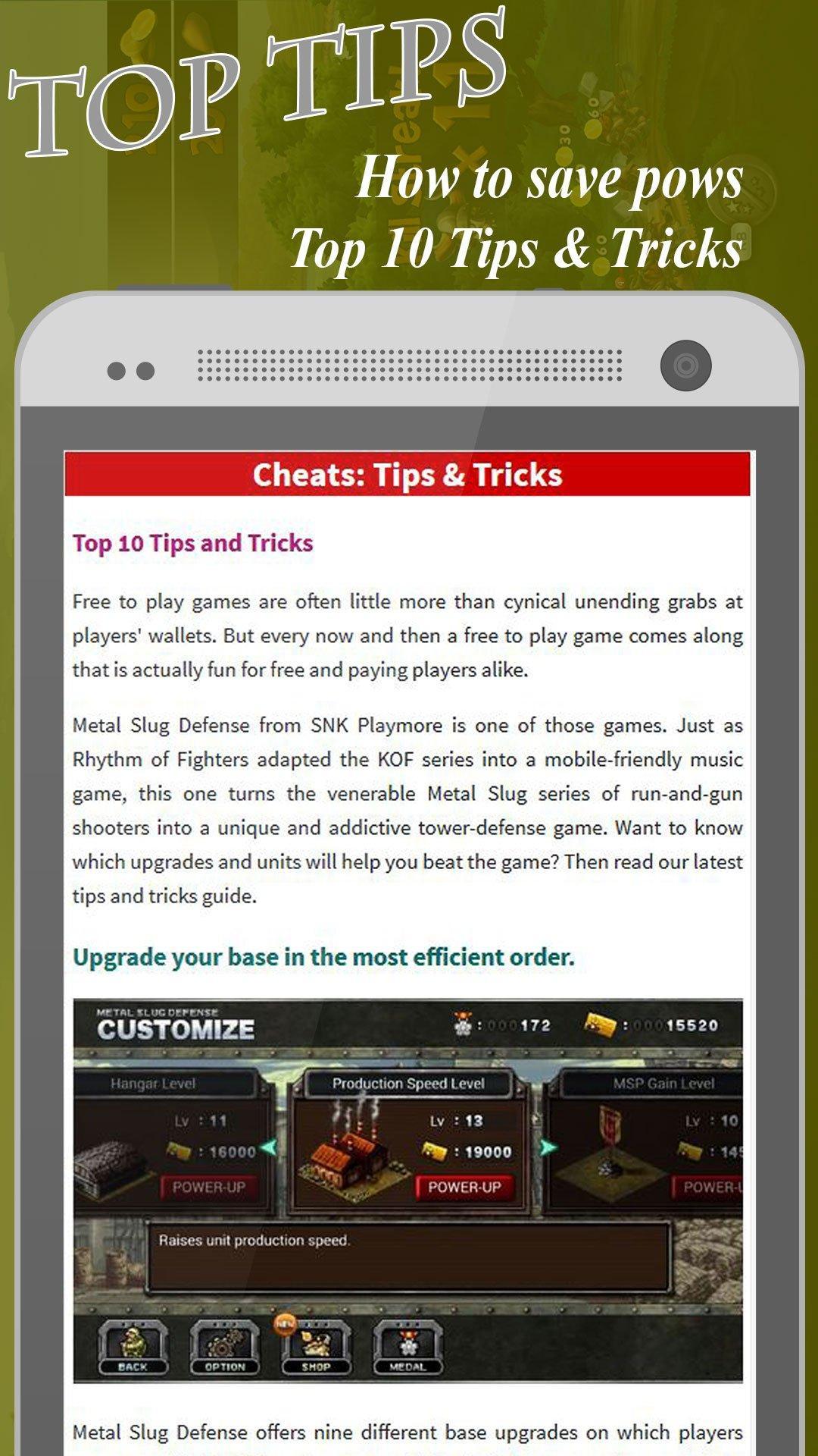 Guide for Metal Slug Defense