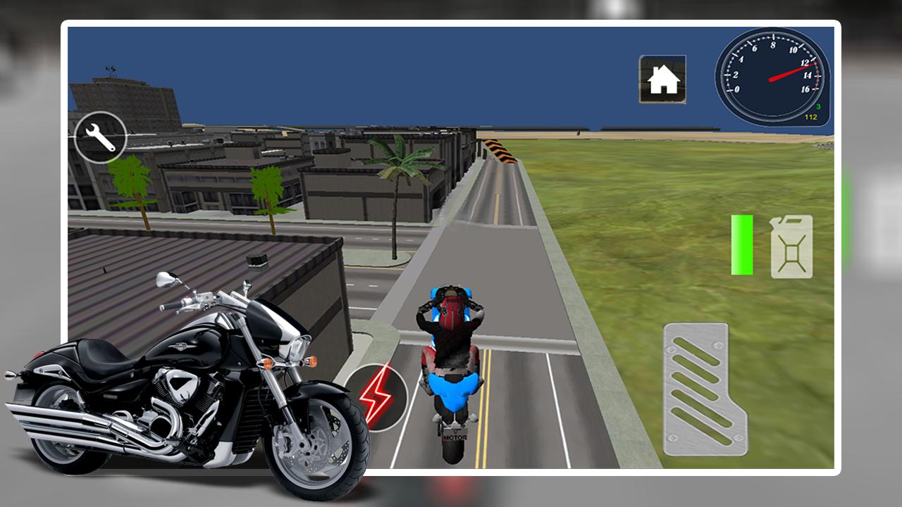 3D bike roof jumping stunts