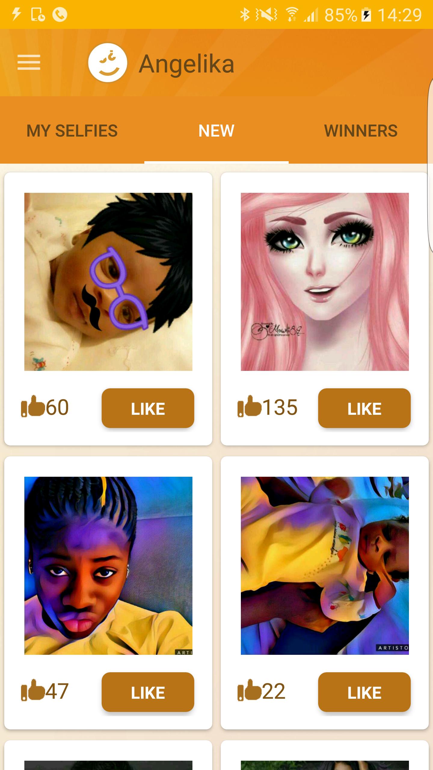 Cartoon face - selfie network