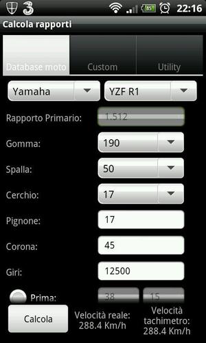 Gear ratio motorcycle