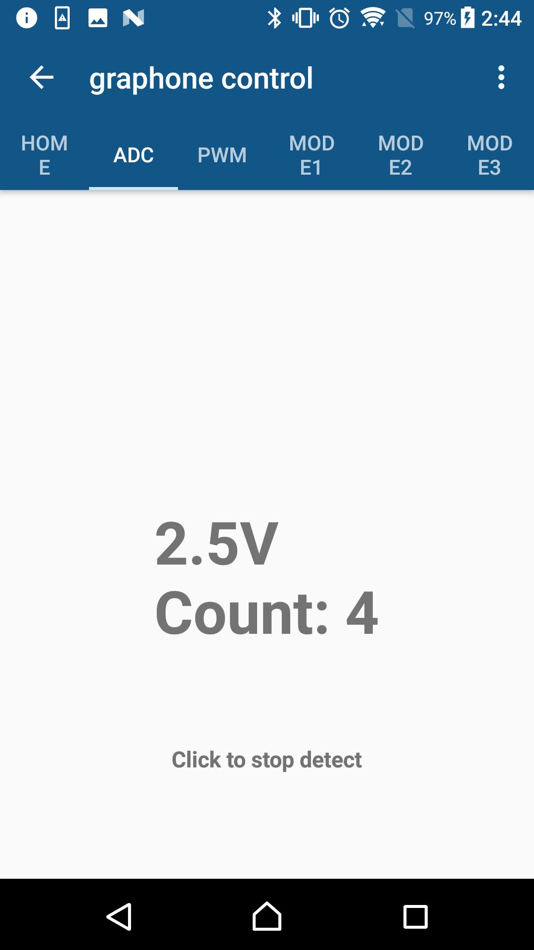 Graphene sensor control