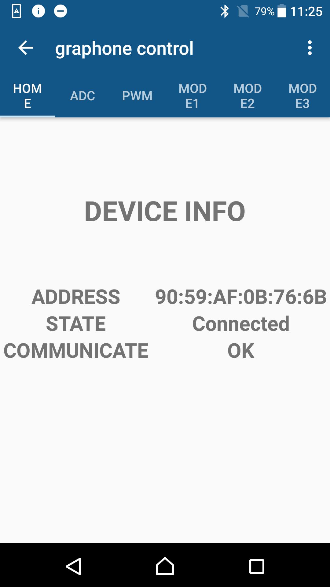 Graphene sensor control
