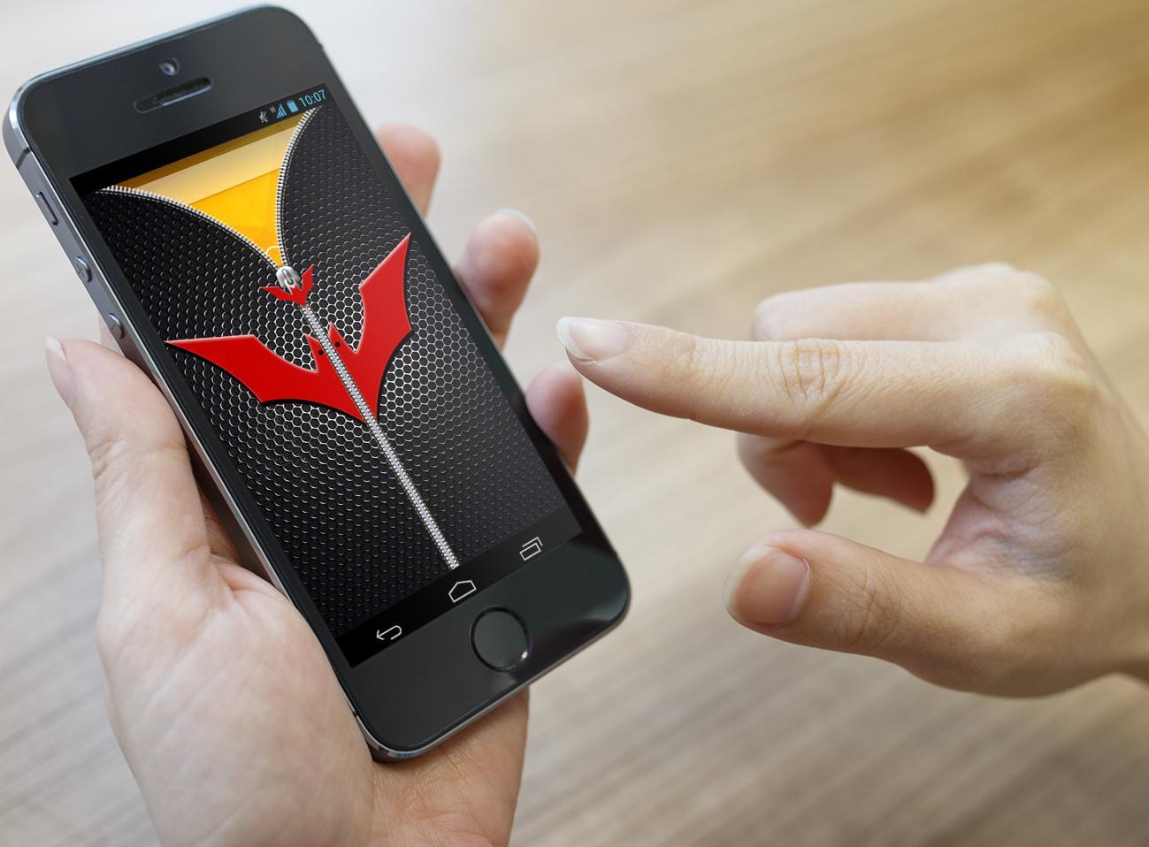 Bat Zipper Lock Screen