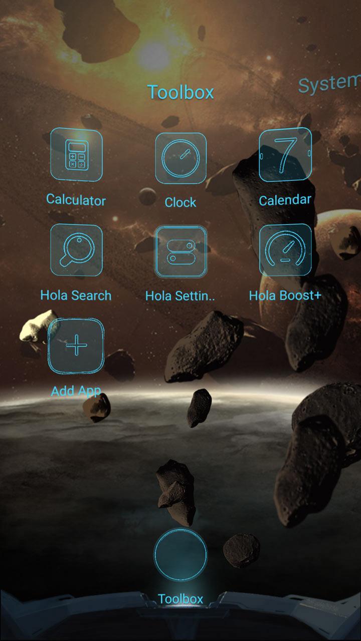 Spaceship Hola 3D Theme