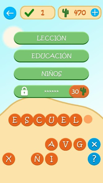 Four clues one word in spanish