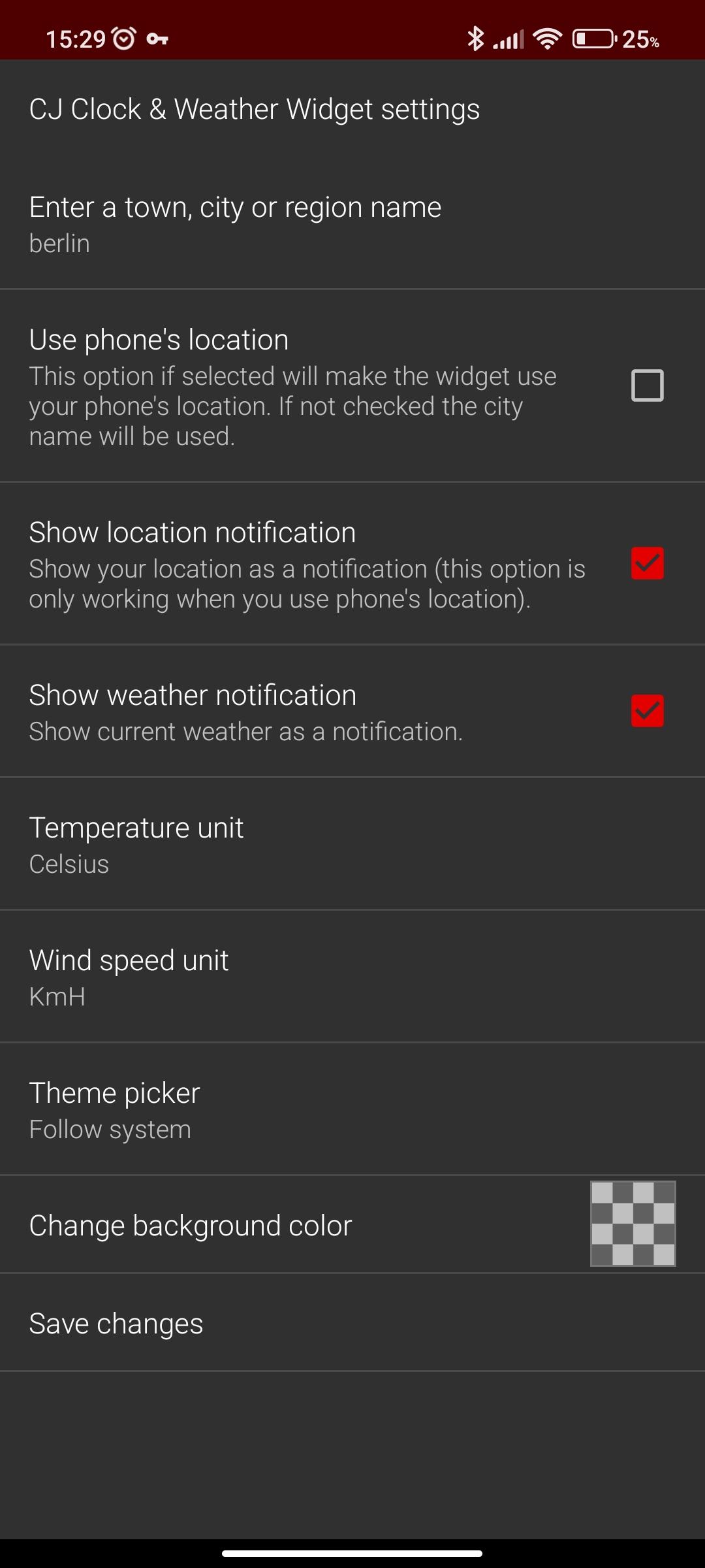 CJ Clock & Weather Widget