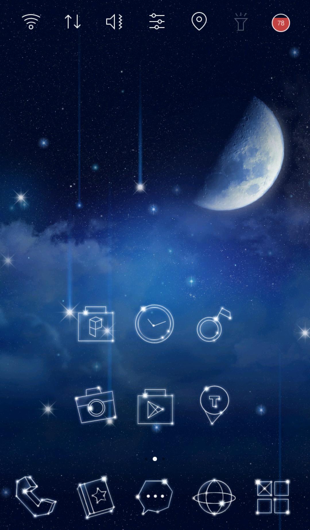 Night Star Launcher Theme