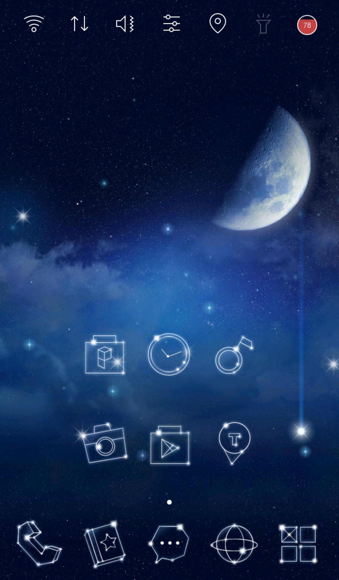 Night Star Launcher Theme