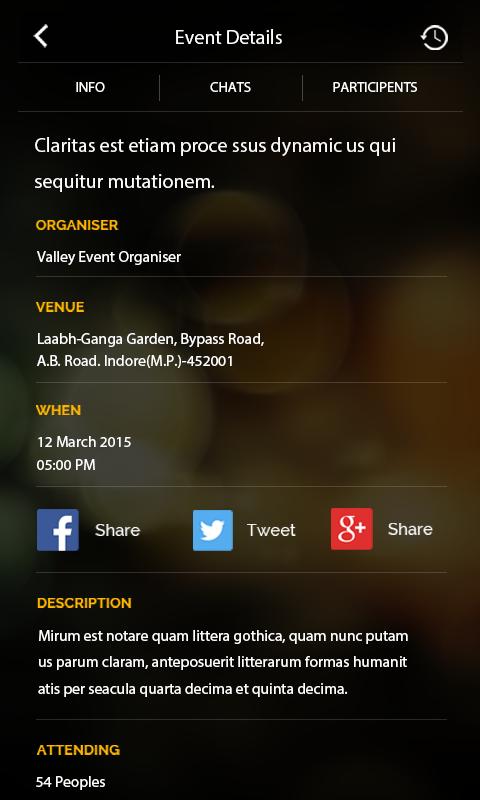 Event Organizer -  Mobile Application