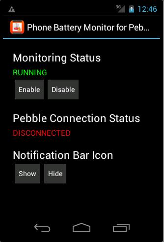 Phone Battery Status in Pebble