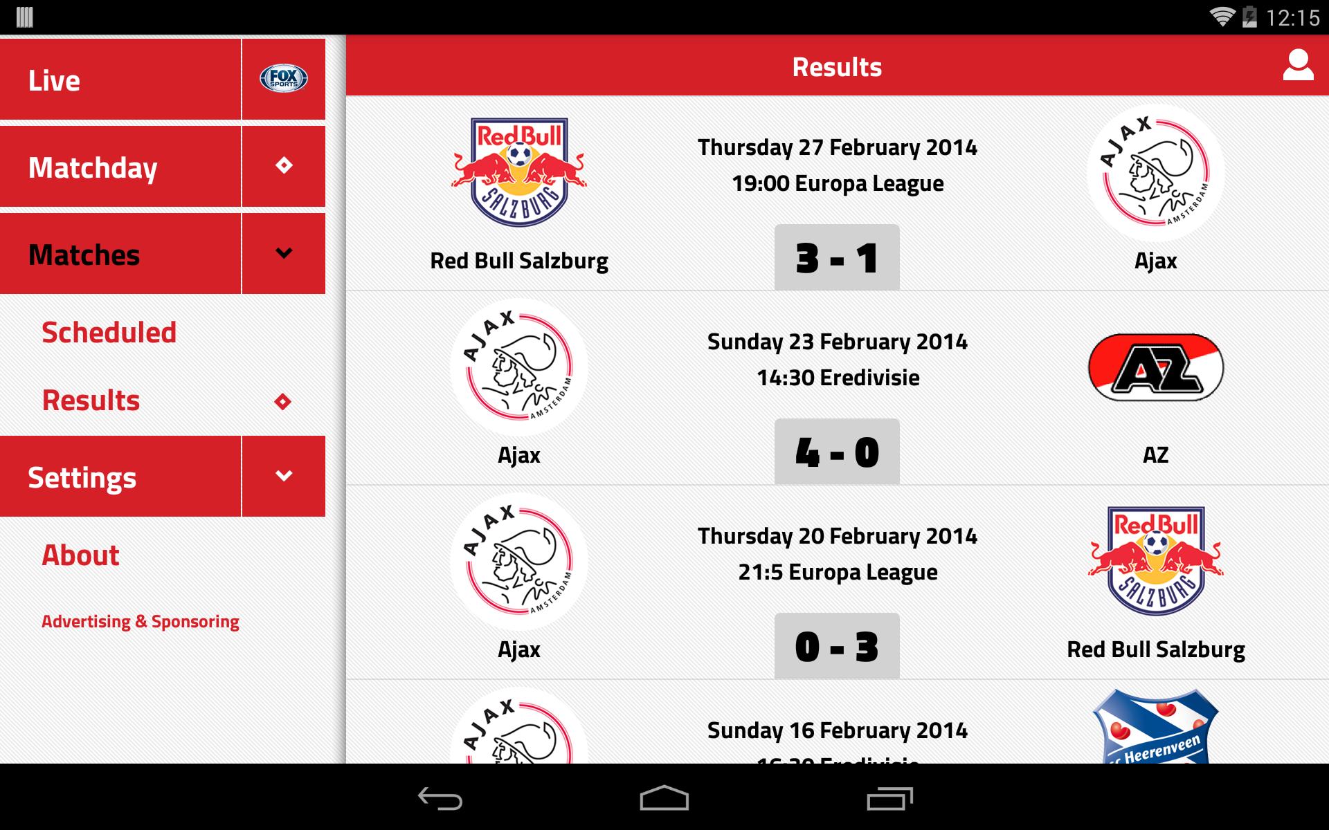 AJAX INTERNATIONAL LIVE