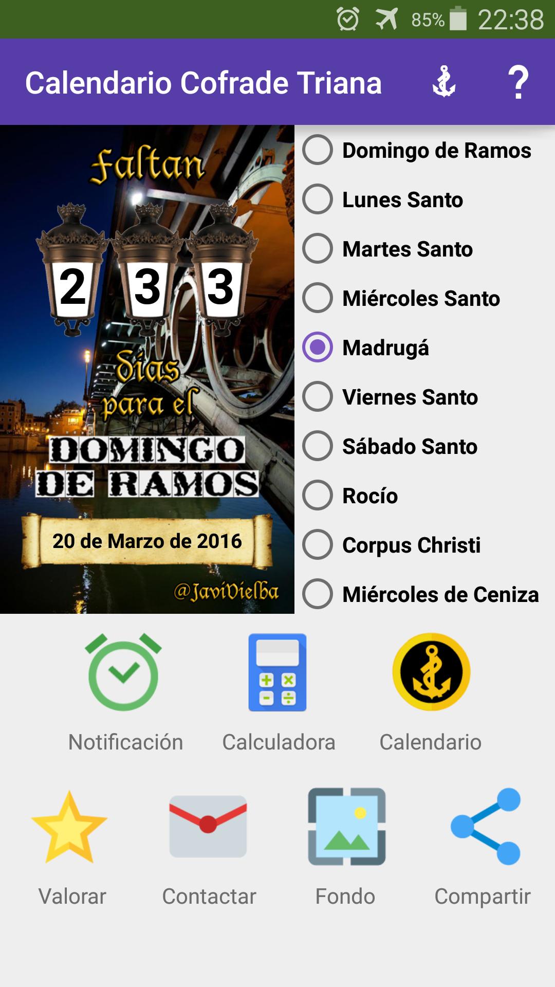 Calendario Cofrade Triana