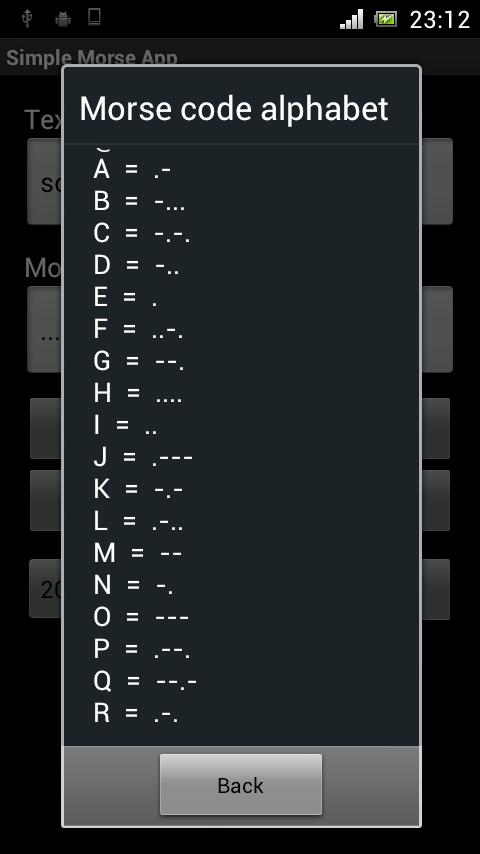Simple Morse App