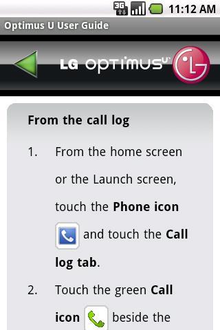 LG Optimus U User Guide