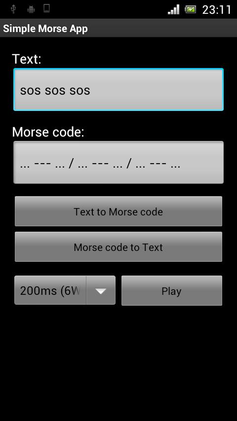 Simple Morse App