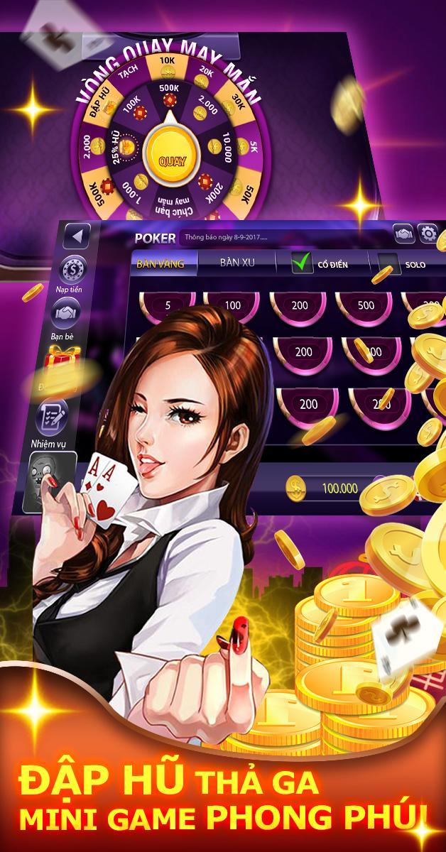 game bai doi thuong, game danh bai, bai tien len