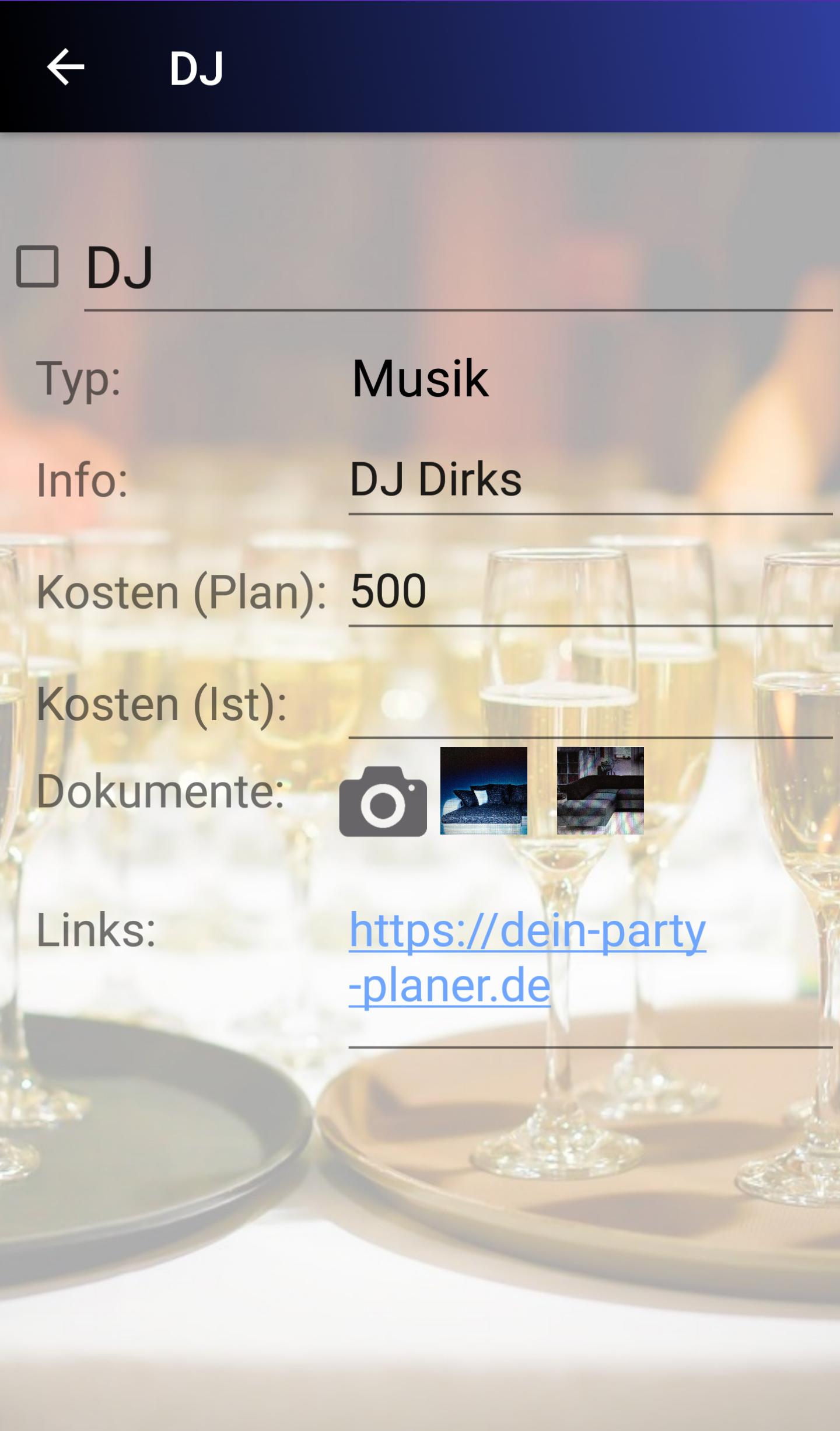 My party | party checklist
