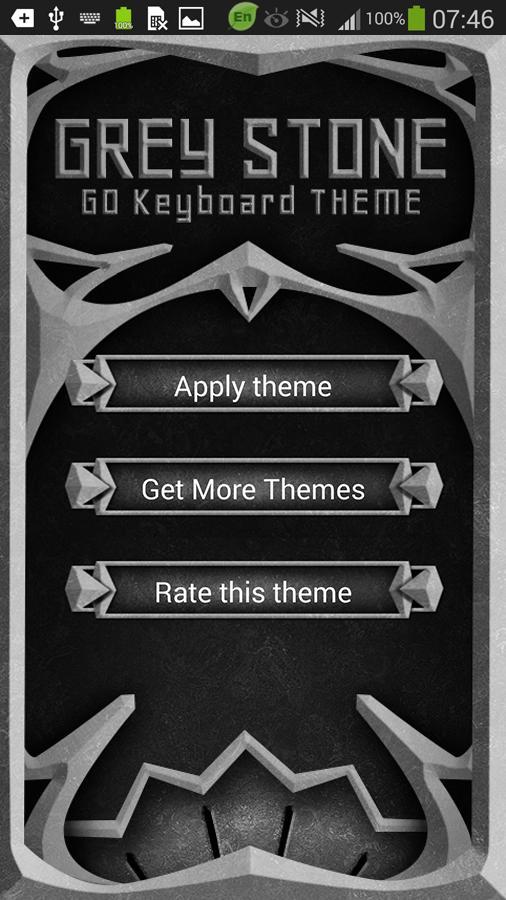 GO Keyboard Grey Stone Theme