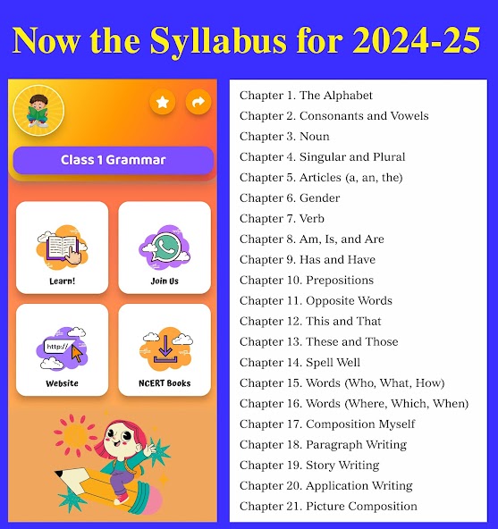 Class 1 English Grammar Book