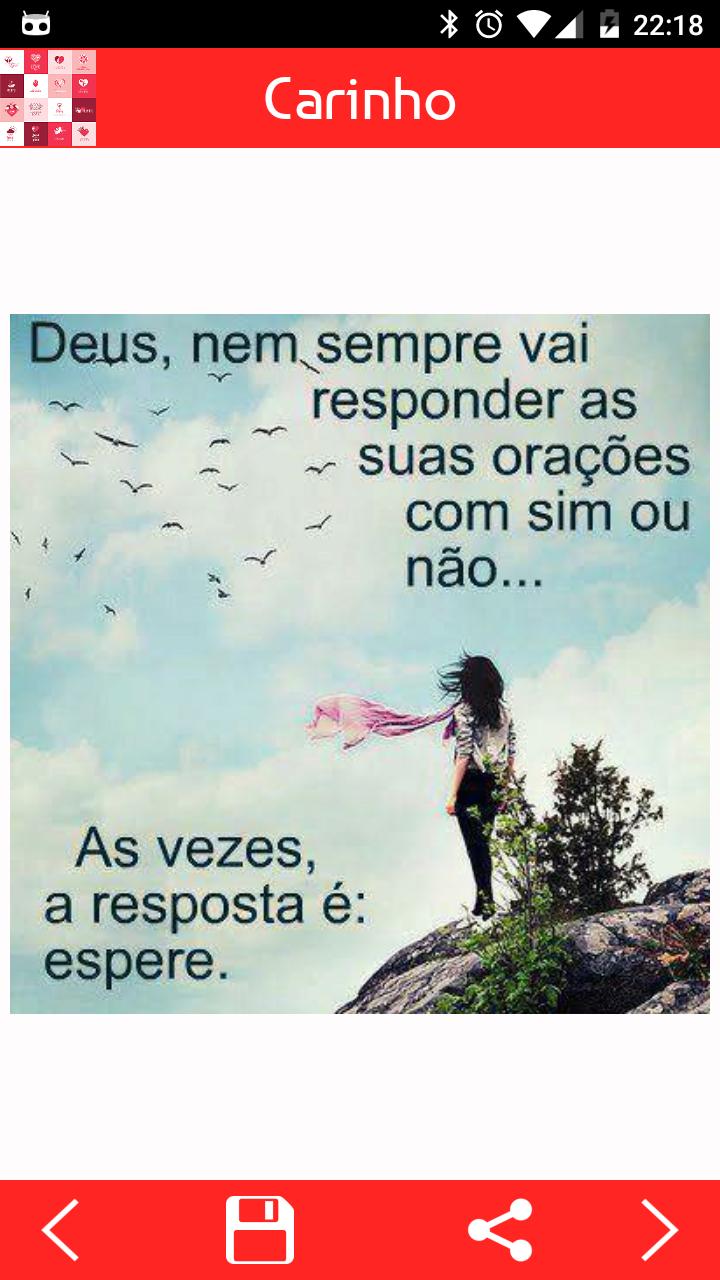 Imagens com frases de Carinho