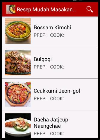 Resep Mudah Masakan Korea