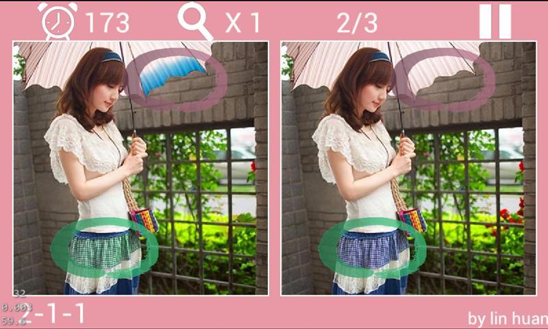 Cute Girls Find the Difference