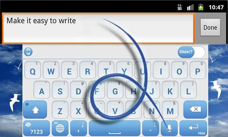 SlideIT Blue Sky Skin