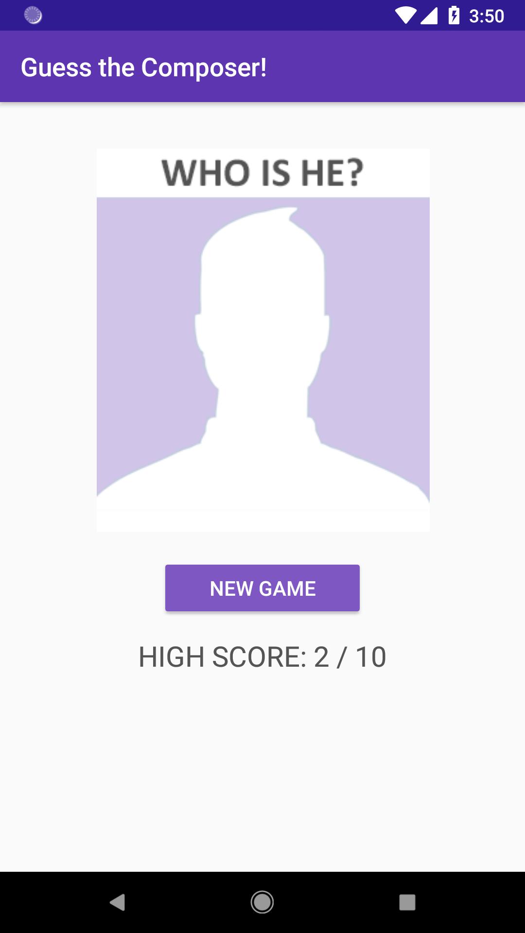 Music Quiz App (Guess the Composer!)