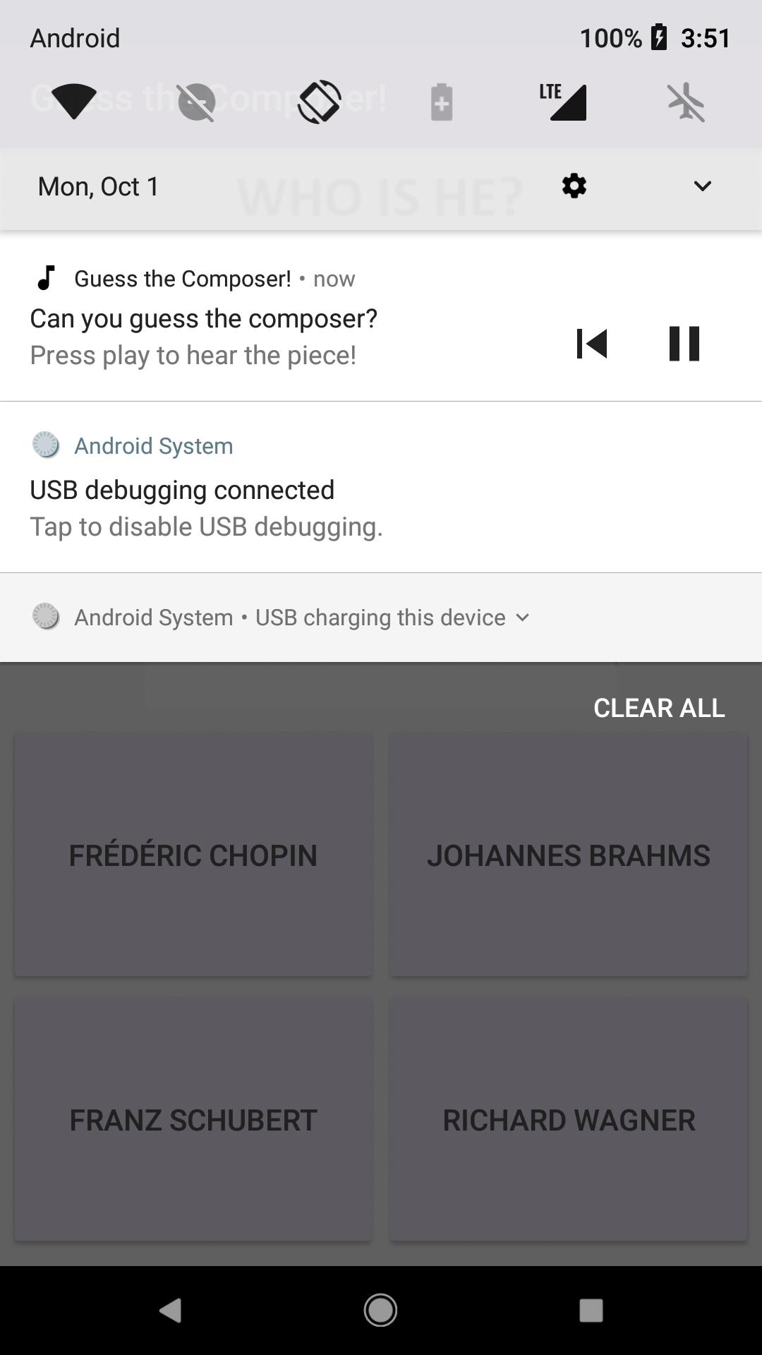 Music Quiz App (Guess the Composer!)