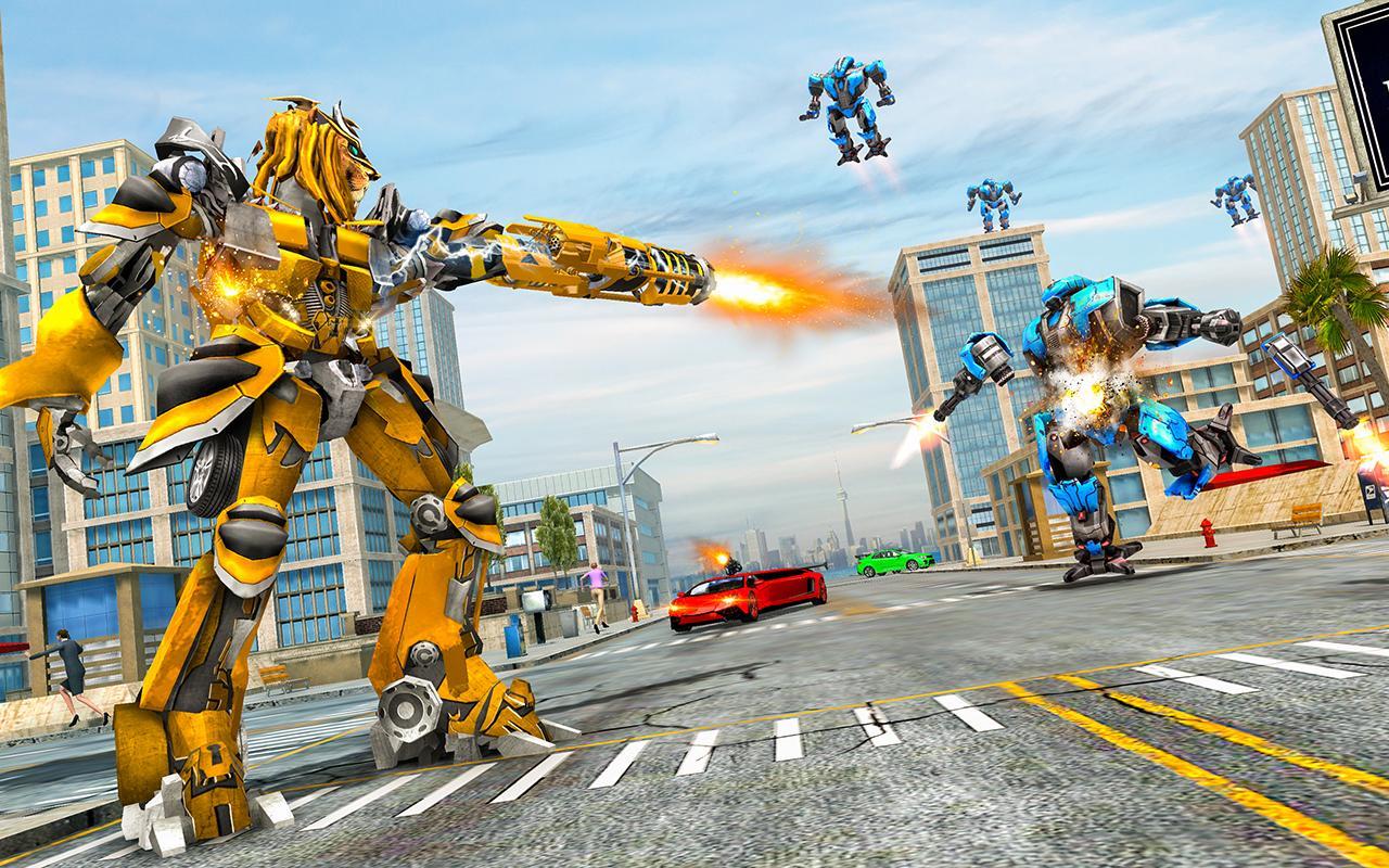 Lion Robot Car: Futuristic Rob