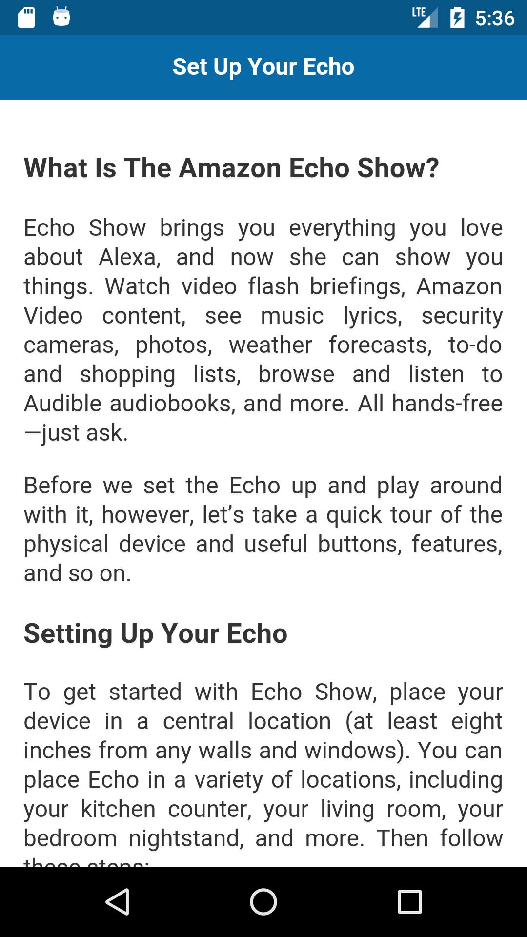 User Guide for Echo Show