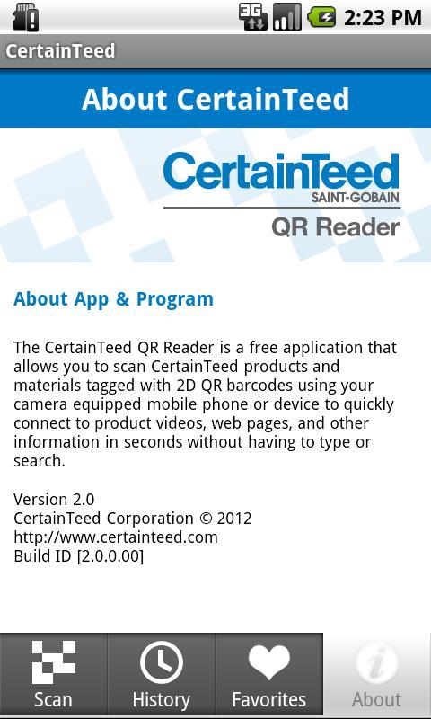 CertainTeed QR Reader